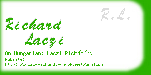 richard laczi business card